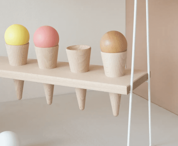 NOBODINOZ - STAND A GLACE EN BOIS TAUPE – Image 4